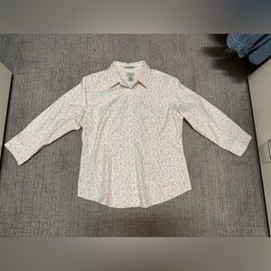 Floral Shirt - Pink and White